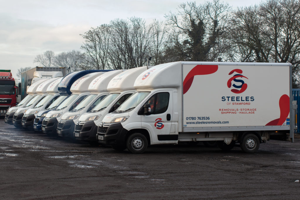 Steeles of Stamford vehicles at Ballards Removals HQ