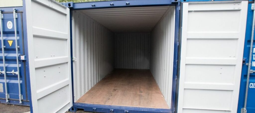 Inside of a Ballards Removals storage container