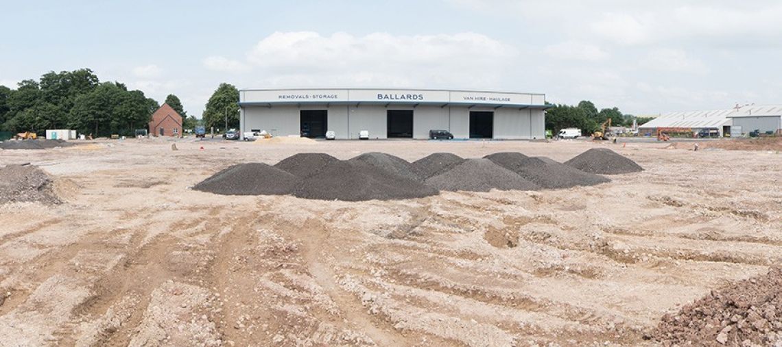 Ballards new premises in Nottinghamshire under construction