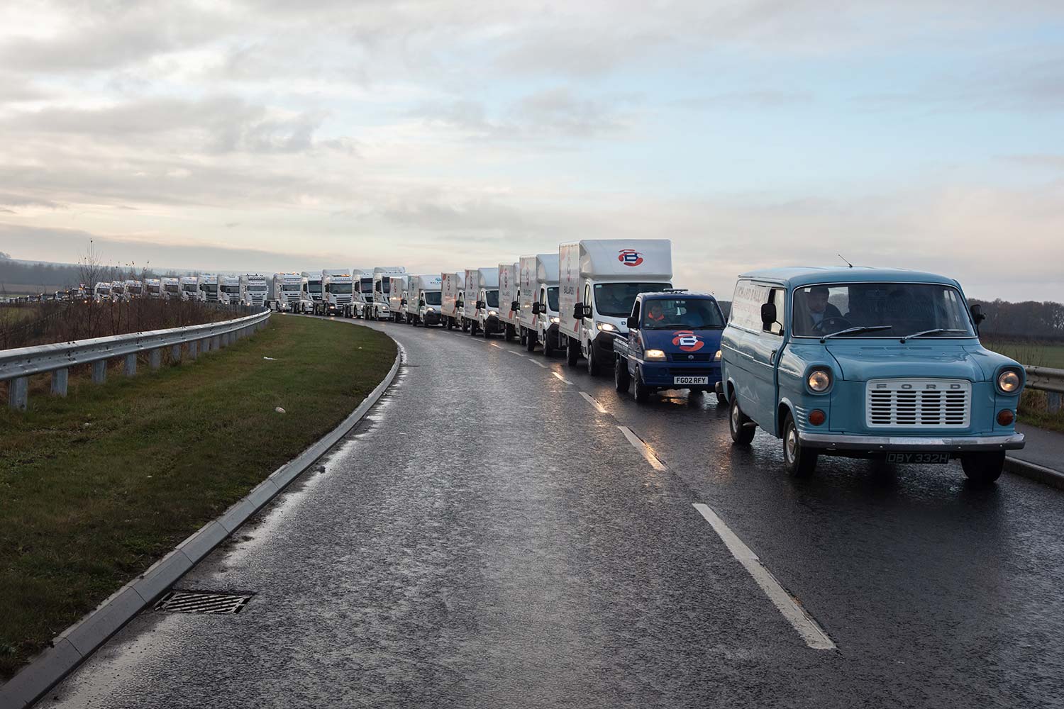 Ballards Removals vehicle convoy