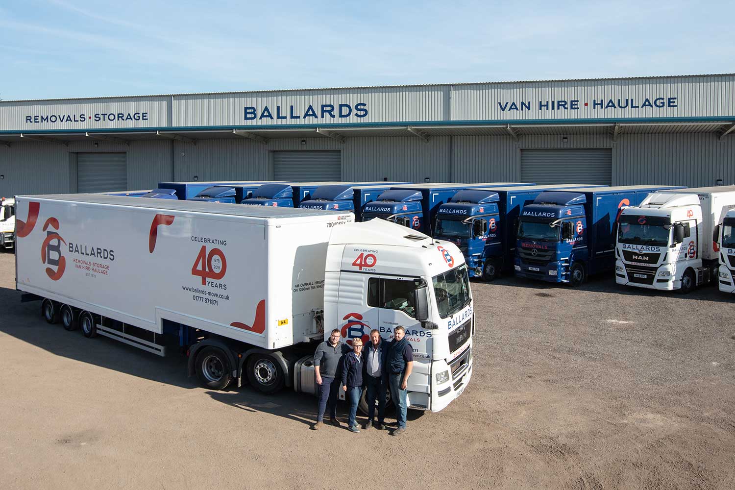 Ballards Removals family truck - celebrating 40 years of Ballards