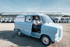 Ballards Removals - Richard Ballard in vintage van