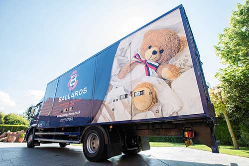 Ballards Removals truck parked up on driveway