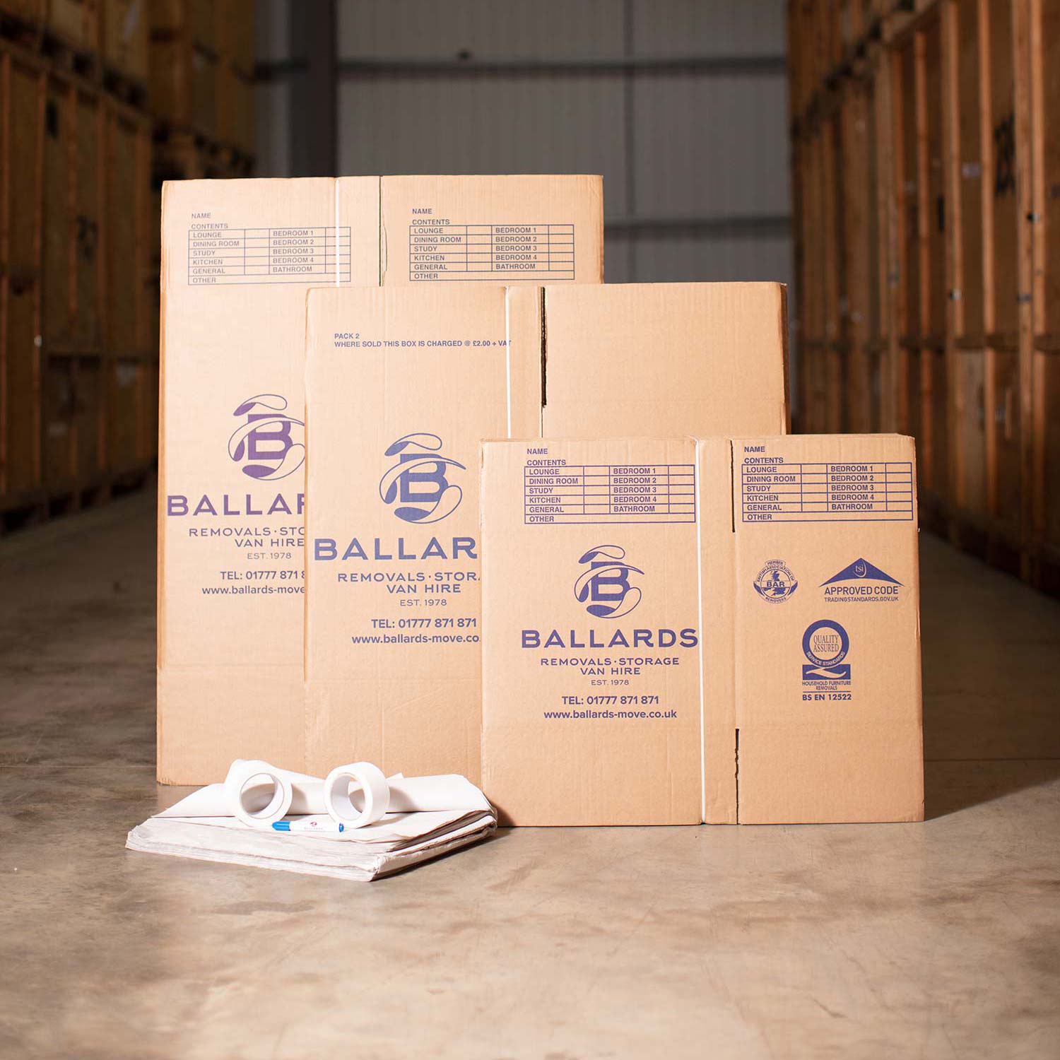 Ballards Removals - sustainable packing materials