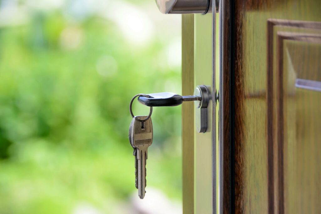 Key in house door