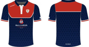 Rugby shirts sponsored by Ballards
