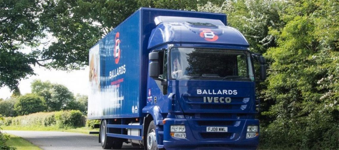 Ballards removals lorry out and about