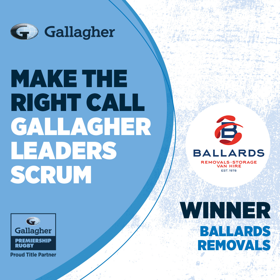 Ballards Removals sponsors Gallagher leaders scrum award