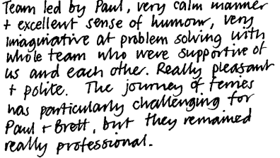 Ballards testimonial