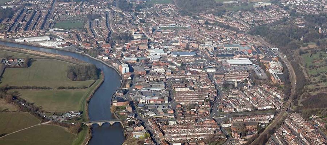 Aerial view of Gainsborough
